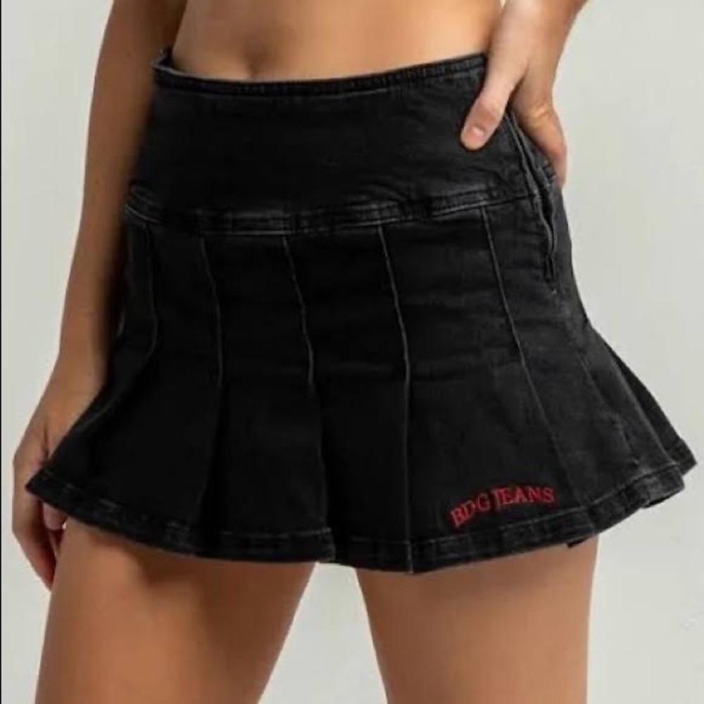 BDG black denim mini skirt!